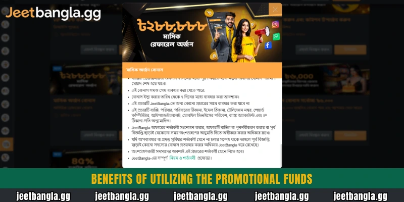 Jeetbangla Sign Up Bonus 500 BDT: নতুন প্লেয়ারদের জন্য ফ্রি ক্লেইম গাইড 4 Benefits of utilizing the promotional funds