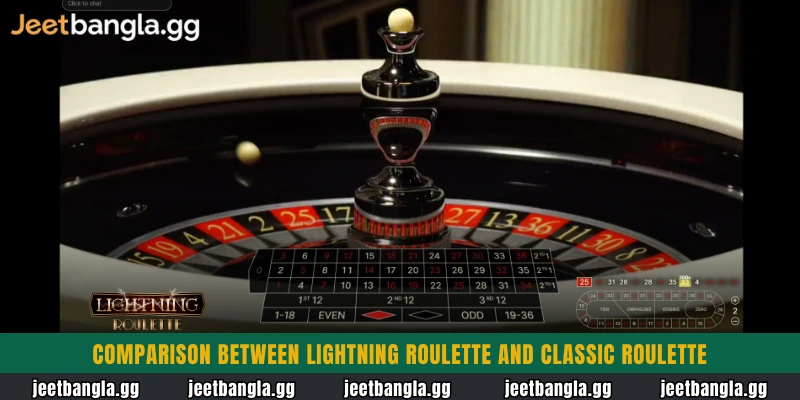 Lightning Roulette: Fast Paced Win at Jeetbangla 3 Comparison between Lightning Roulette and classic roulette