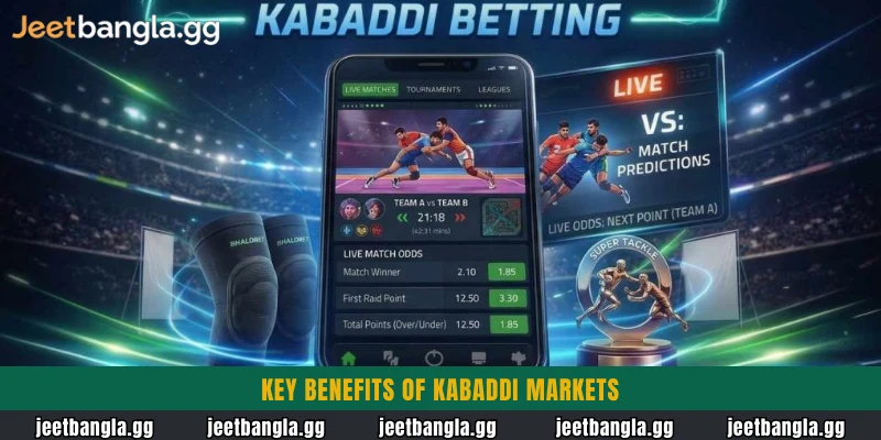 Kabaddi Betting Guide at Jeetbangla: Rules and Markets for players 5 Key benefits of Kabaddi markets