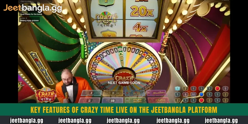 Key features of Crazy Time Live on the Jeetbangla platform