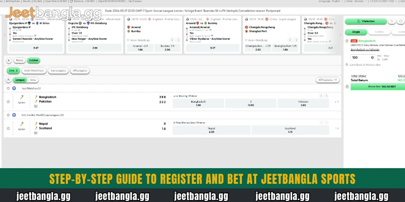 Step-by-step guide to register and bet at Jeetbangla Sports