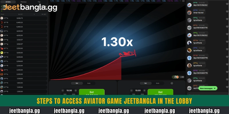 Steps to access Aviator Game Jeetbangla in the lobby