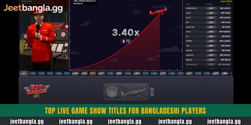 Top live game show titles for Bangladeshi players