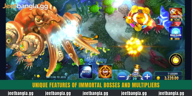 Jeetbangla Mega Fishing: Big Wins in the Deep Sea 4 Unique features of immortal bosses and multipliers